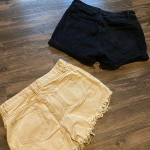 Medium SHEIN high waisted frayed jean shorts bundle